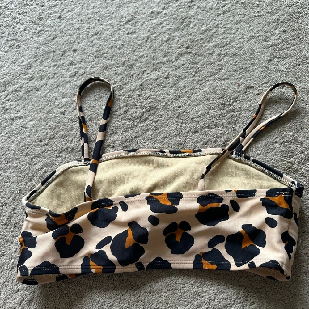 Girls Art Class cheetah bikini swimsuit top yxl 14/16